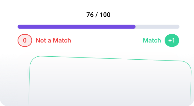 Fast, swipe-style matching
